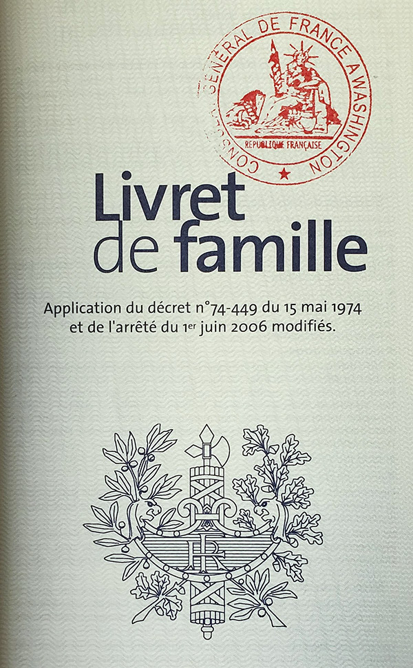 livret de famille cover